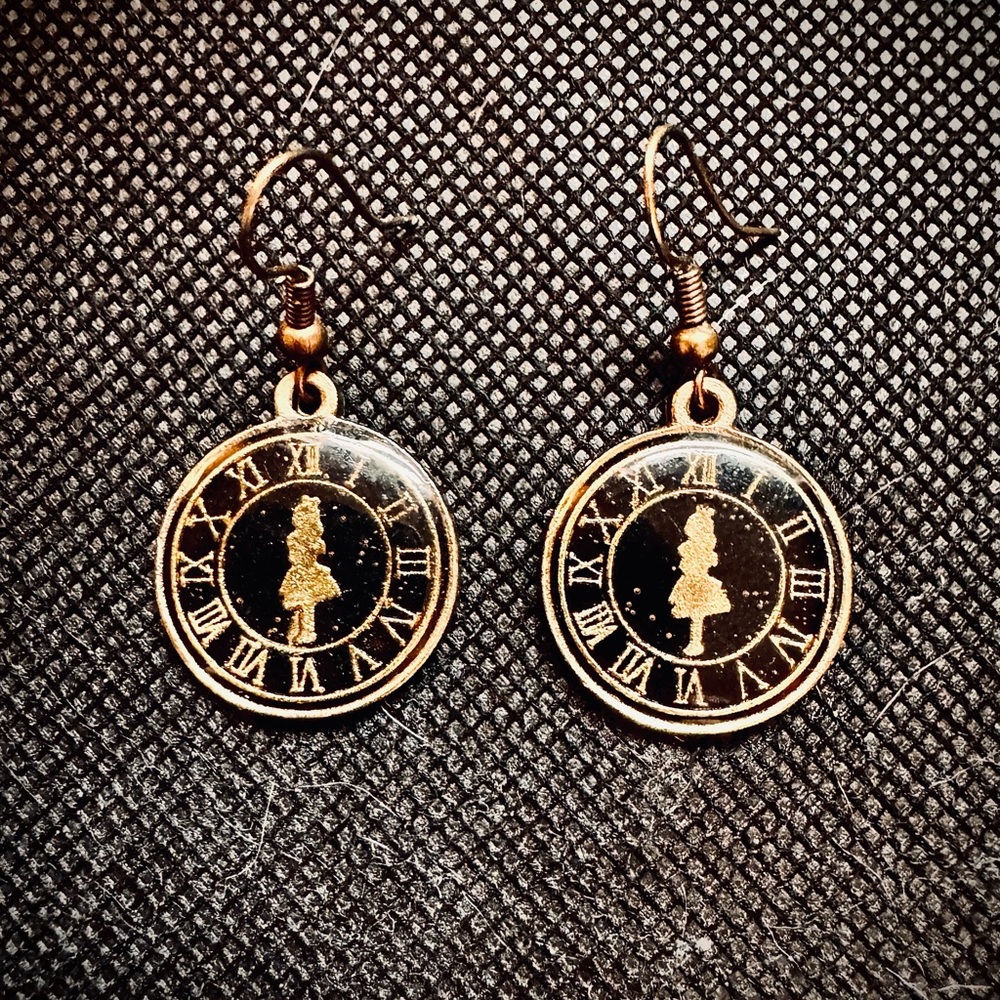 Vintage Clock Face Earrings